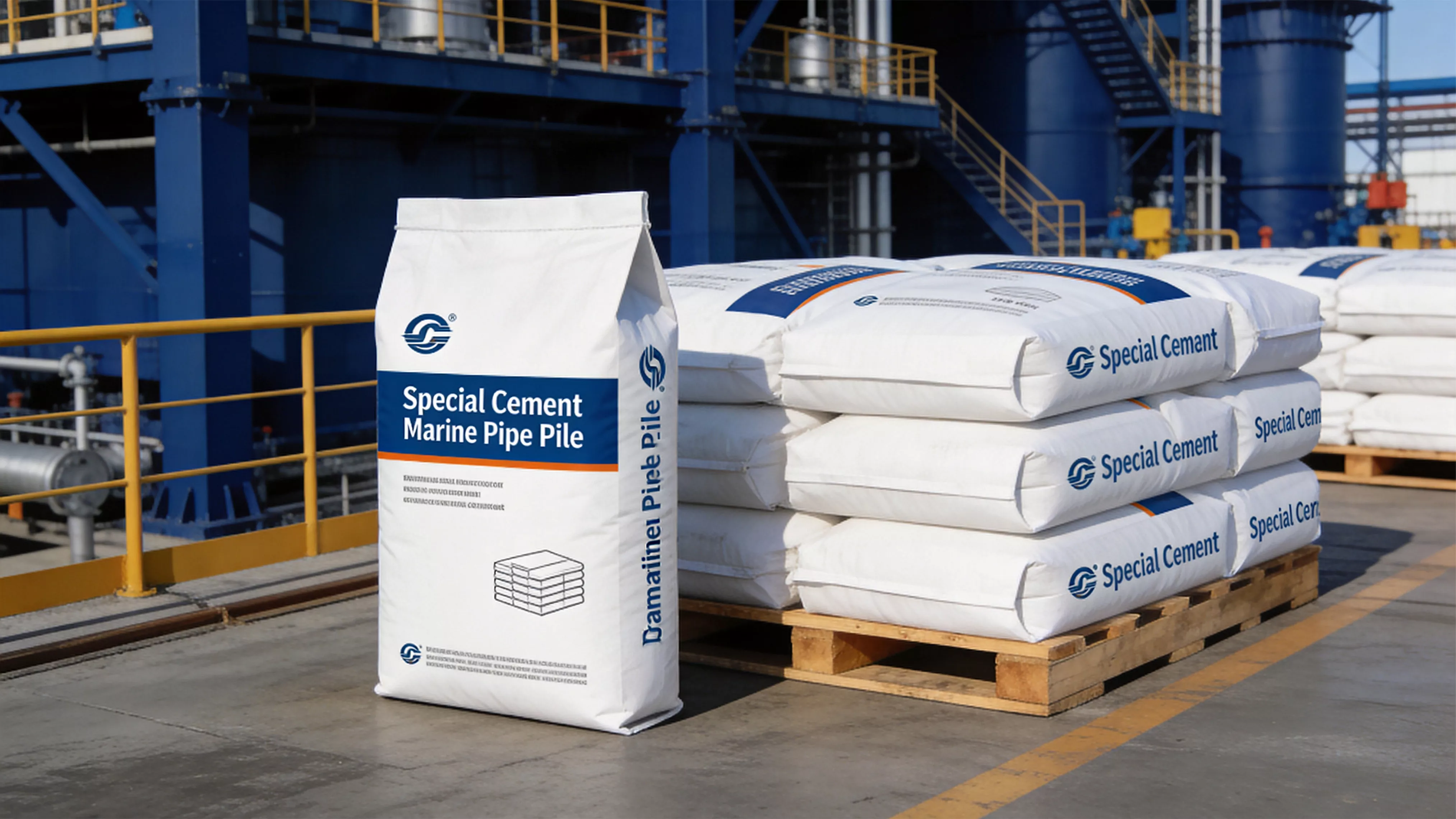 Specialized cement for offshore pipe piles